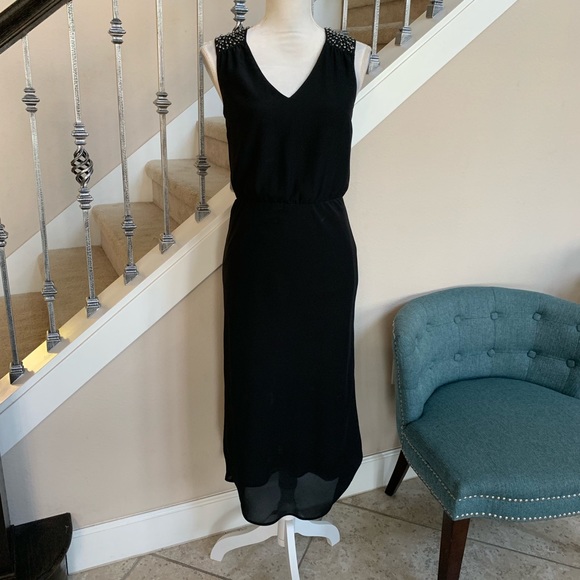 H&M Dresses & Skirts - COPY - B&M beaded shoulders black dress size 4